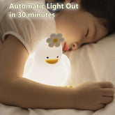 Kawaii Blume Ente LED Squishy Nachtlicht für Geschenk USB wiederaufladbare Ente Lampe
